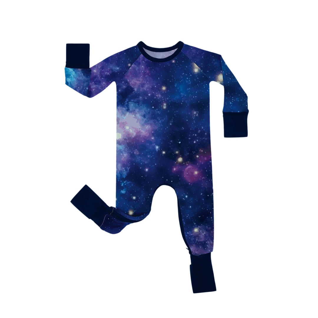 Nebula Crescent Zippered Romper , Nebula Crescent Zippered Romper - Newborn