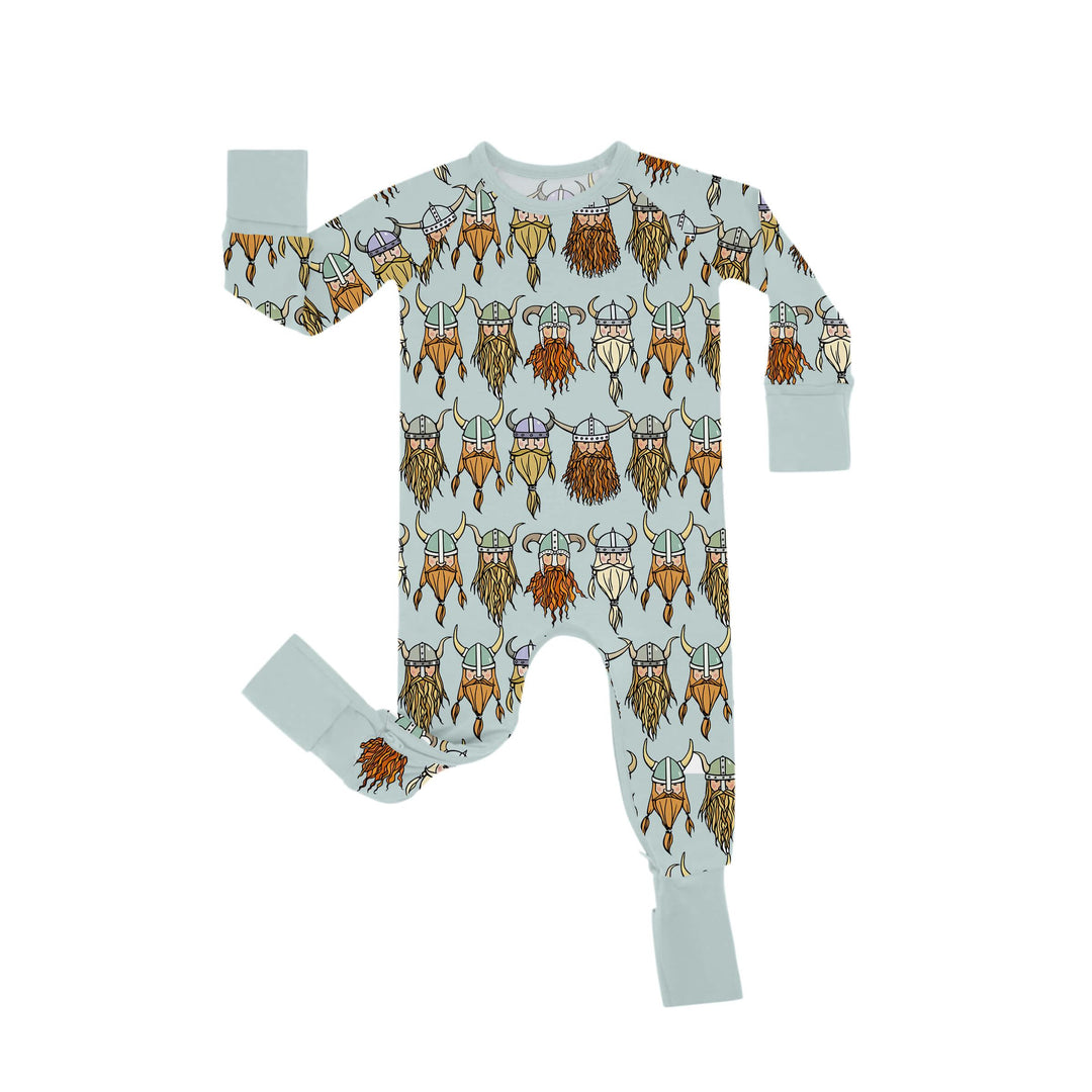 Viking Crescent Zippered Romper , Viking Crescent Zippered Romper - Newborn