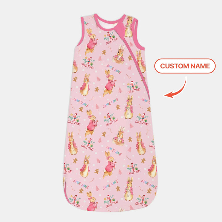 Custom 1st Christmas Rabbit Sleep Bag - Zumbamboo