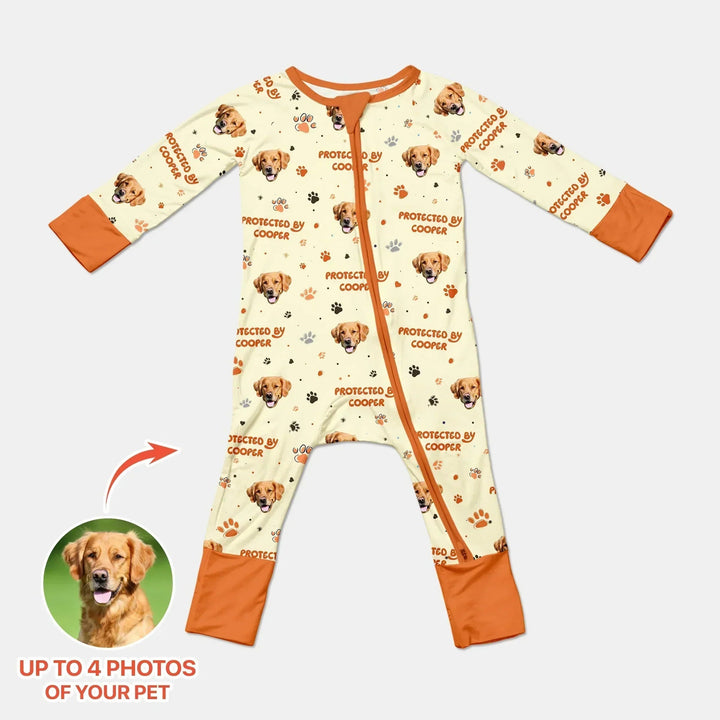 Custom Dog Photos "Protected By" Pawfect Blue Convertible Zippy - Zumbamboo