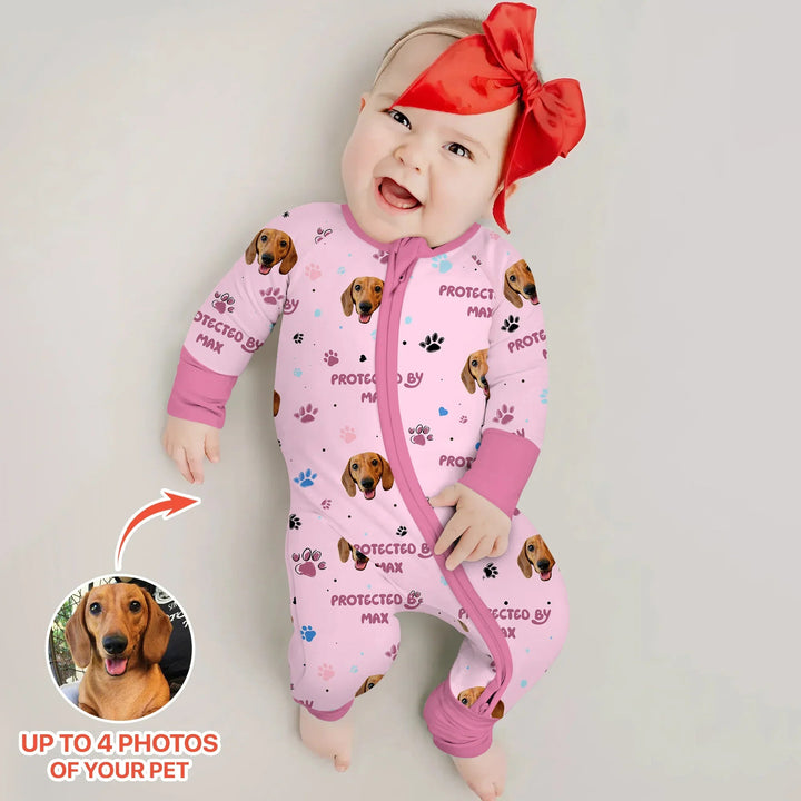 Custom Dog Photos "Protected By" Pawfect Pink Convertible Zippy - Zumbamboo