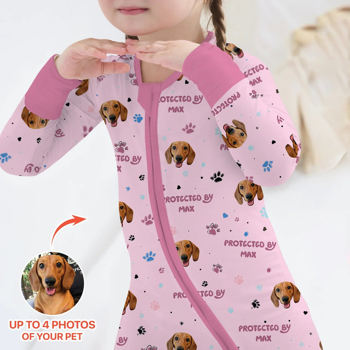 Custom Dog Photos "Protected By" Pawfect Pink Convertible Zippy - Zumbamboo