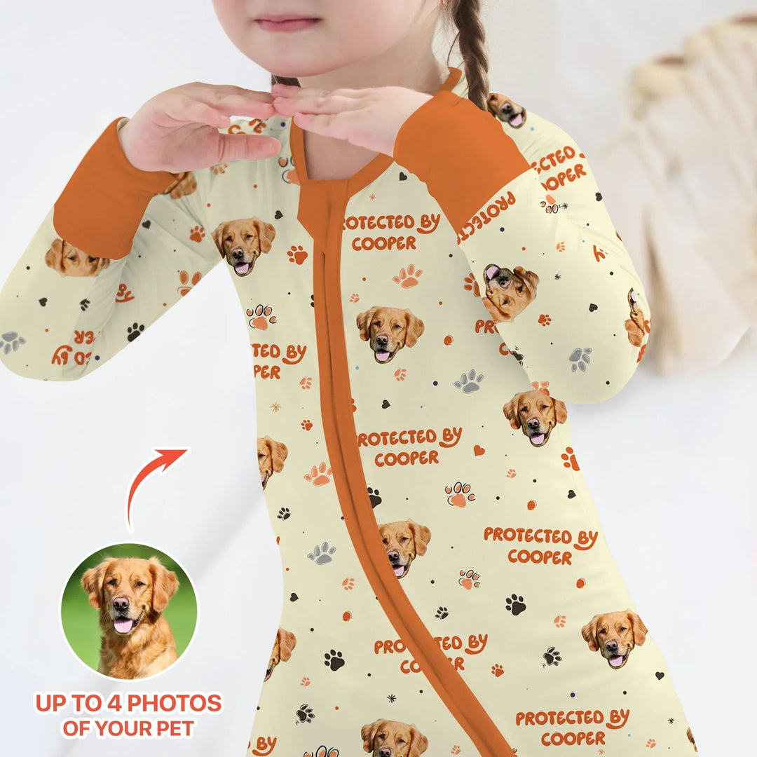 Custom Dog Photos "Protected By" Pawfect Yellow Convertible Zippy - Zumbamboo