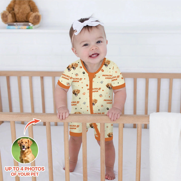 Custom Dog Photos "Protected By" Pawfect Yellow Shorty Zippy - Zumbamboo