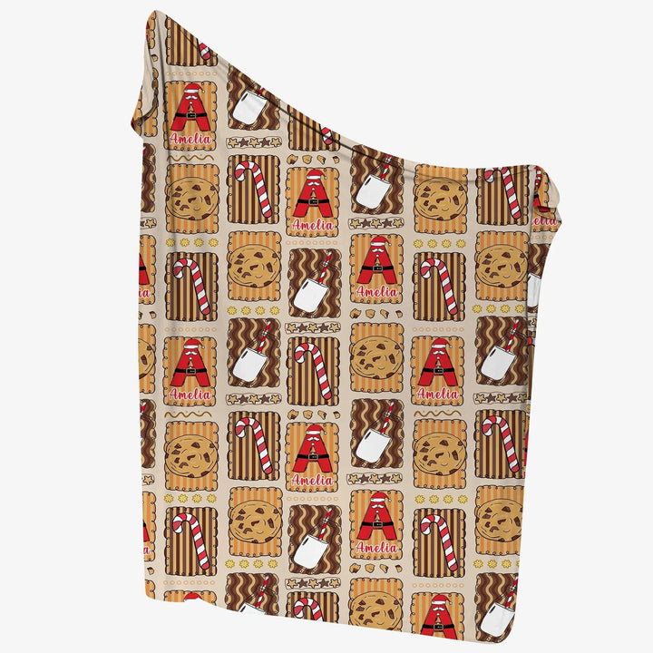 Custom Name Cookies and Milk Wonderland Swaddle Blanket - Zumbamboo