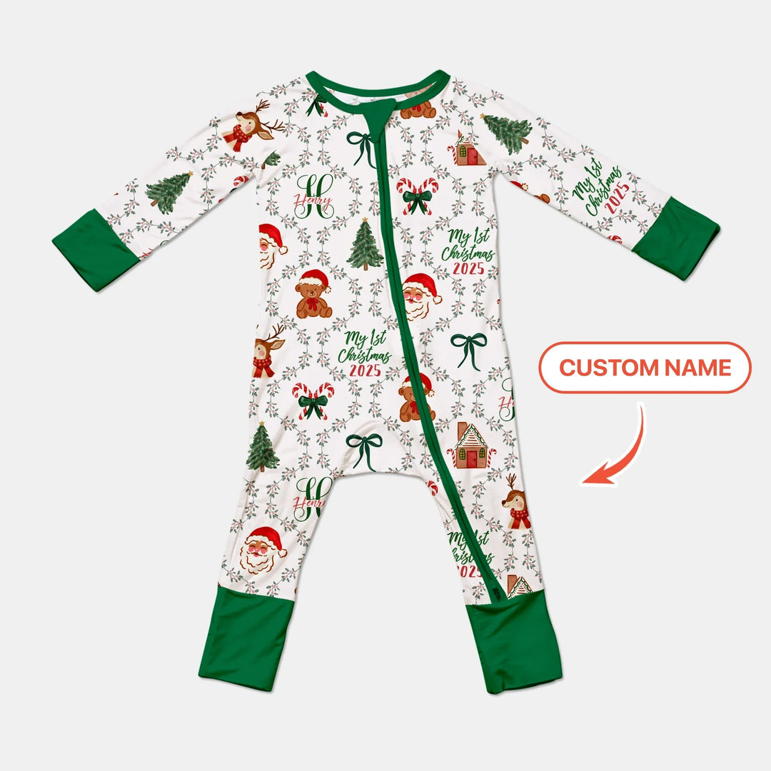 Custom name "Fancy Monogram Green Christmas 2025" Convertible Zippy - Zumbamboo