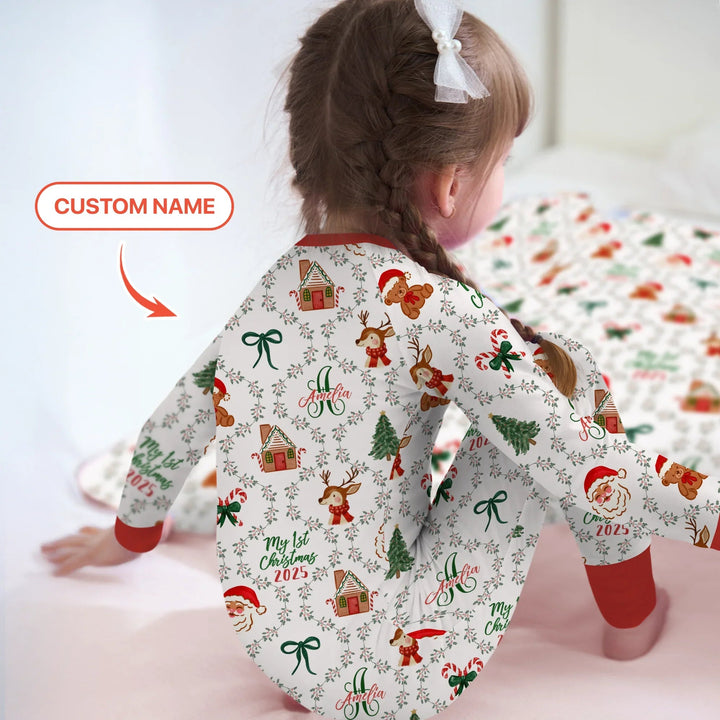 Custom name "Fancy Monogram Red Christmas 2025" Convertible Zippy - Zumbamboo