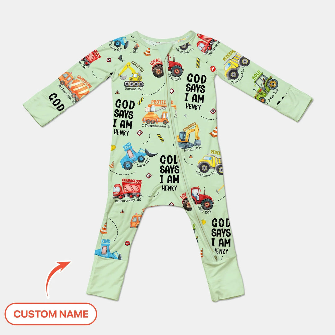 Custom Name God Says I Am Boy Convertible Zippy - Zumbamboo