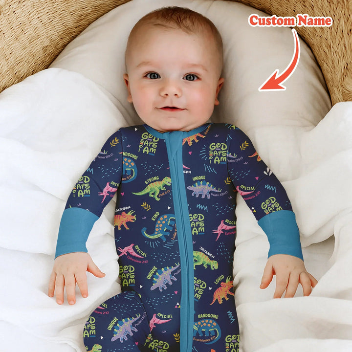 Custom Name God says I am Dinosaur Convertible Zippy - Zumbamboo