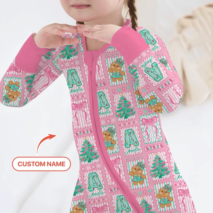 Custom Name "Merry Pink Christmas" Convertible Zippy - Zumbamboo