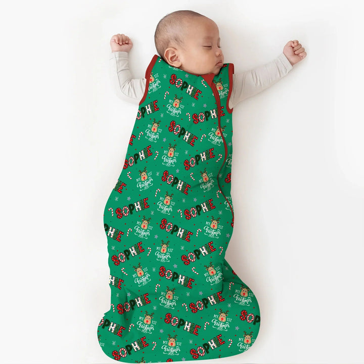 Custom Name "My First Christmas 2025" Sleep Bag - Zumbamboo