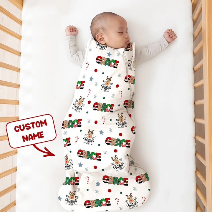 Custom Name "My First Christmas 2025" - Sleep Bag (G) - Zumbamboo