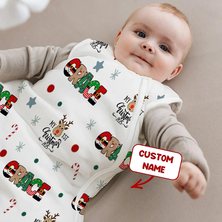 Custom Name "My First Christmas 2025" - Sleep Bag (G) - Zumbamboo