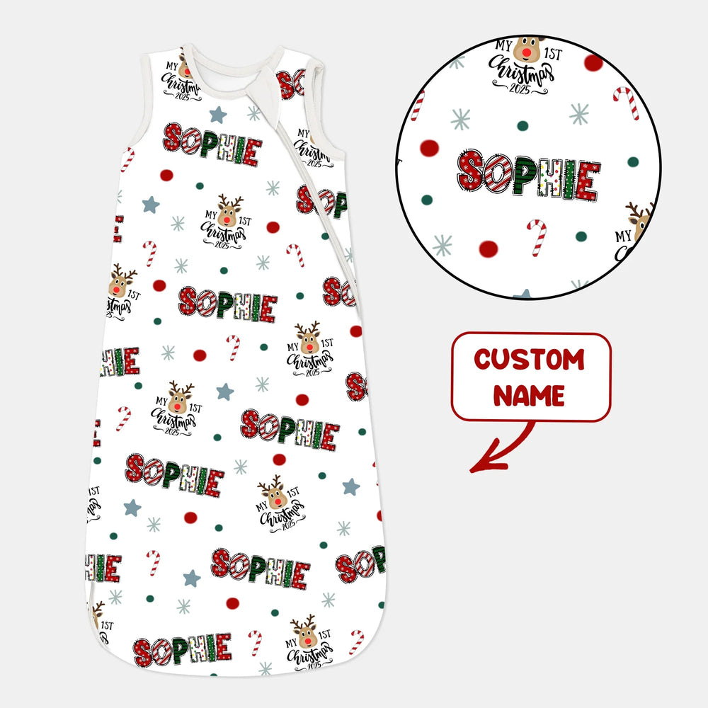 Custom Name "My First Christmas 2025" - Sleep Bag (S) - Zumbamboo