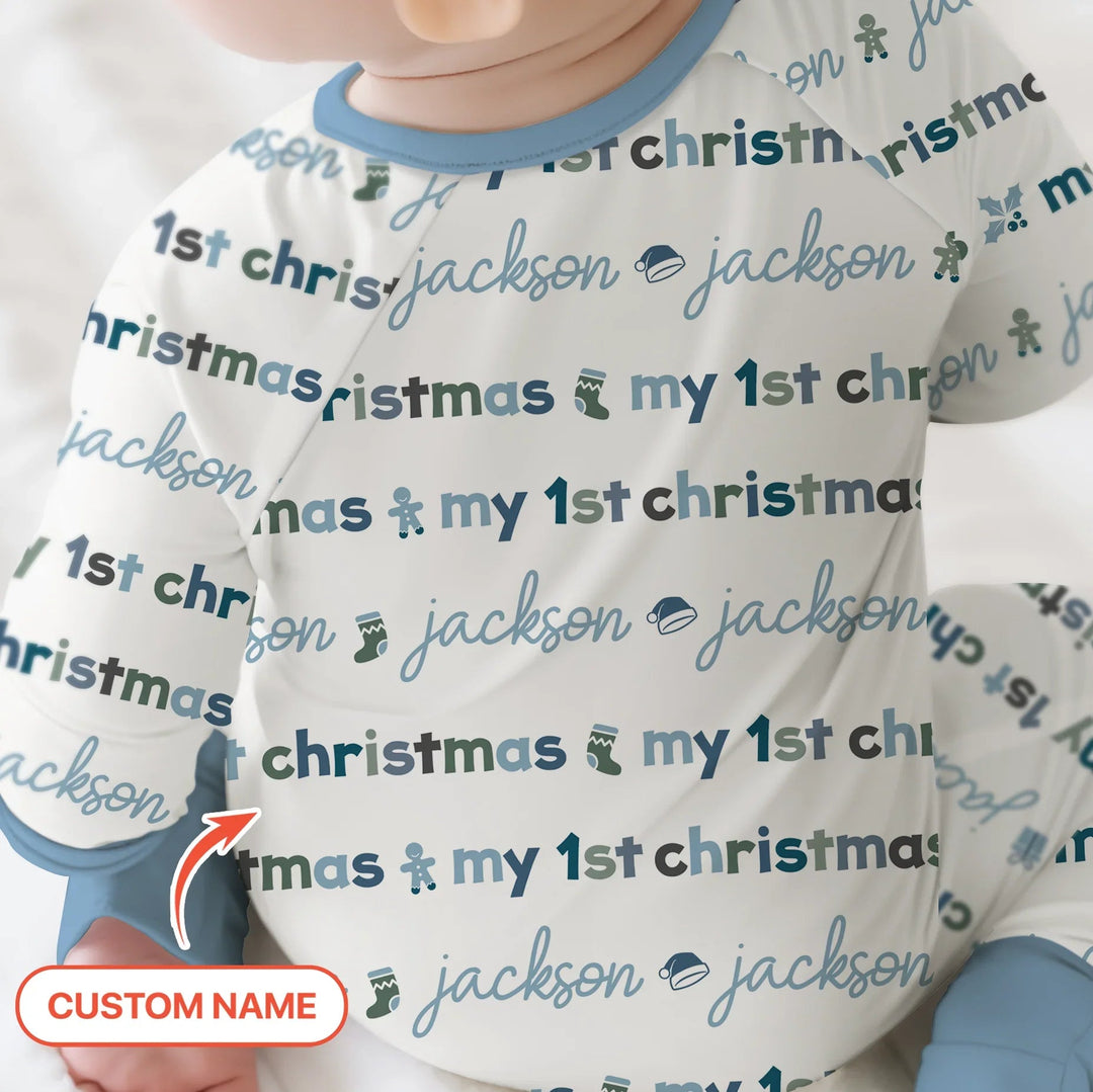 Custom Name My First Christmas Color Mood Convertible Zippy - Zumbamboo
