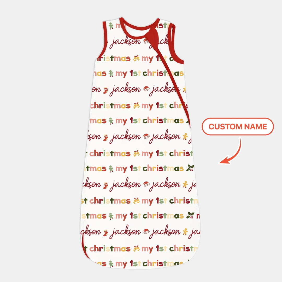 Custom Name My First Christmas Color Mood Sleep Bag - Zumbamboo