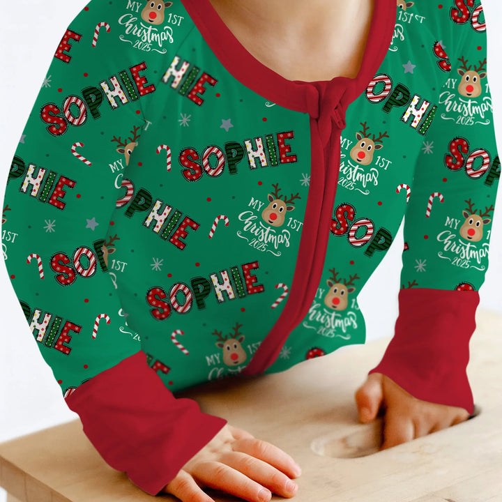 Custom Name "My First Christmas" Convertible Zippy - Zumbamboo