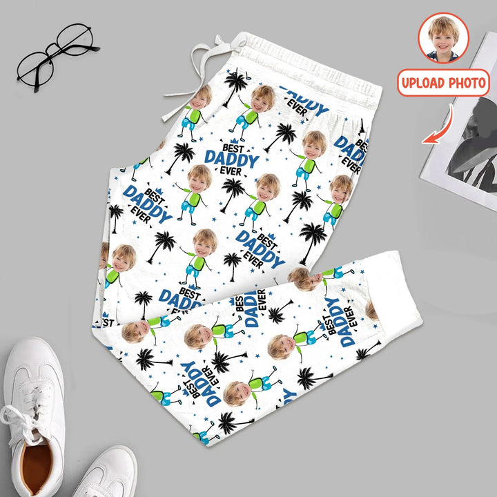 Custom Photo Best Dad Grandpa Ever Men's Pajama Set For Christmas - Zumbamboo