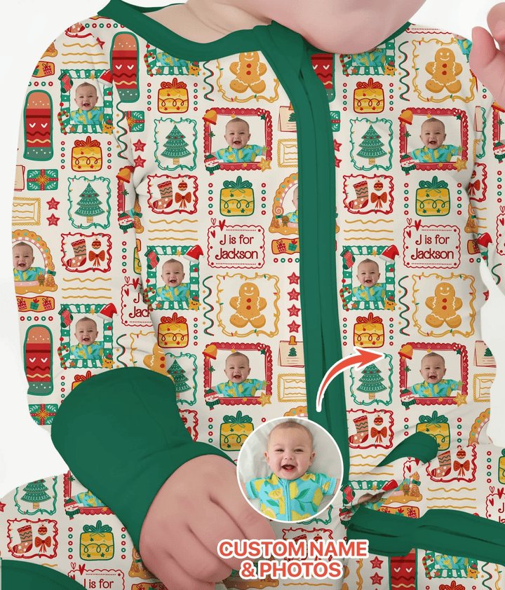 Custom Photo Christmas Frame Custom Name Convertible Zippy - Zumbamboo