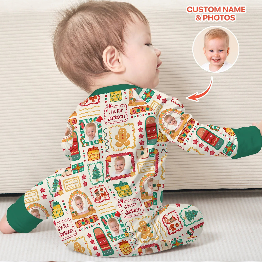 Custom Photo Christmas Frame Custom Name Convertible Zippy - Zumbamboo