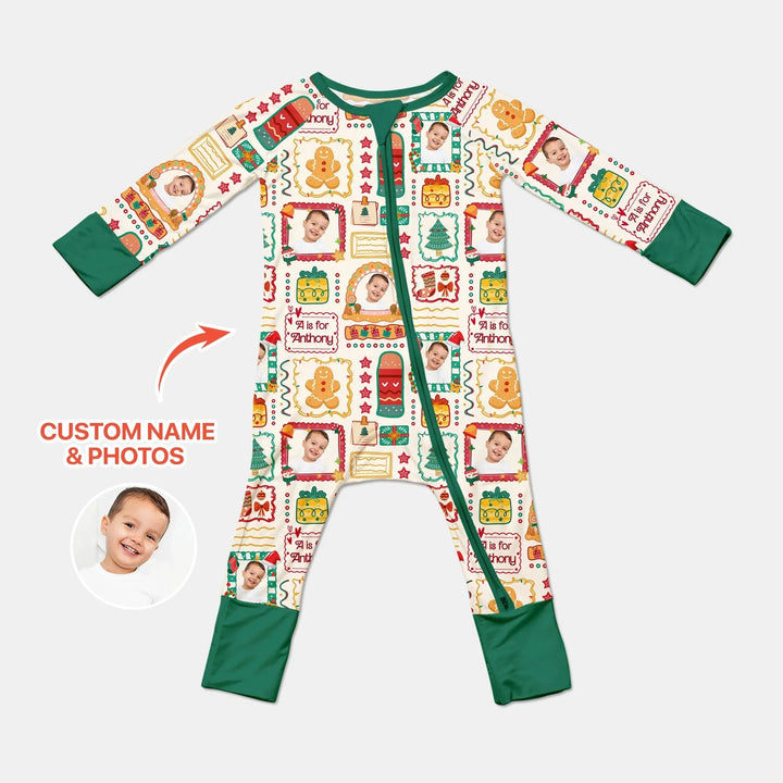 Custom Photo Christmas Frame Custom Name Convertible Zippy - Zumbamboo