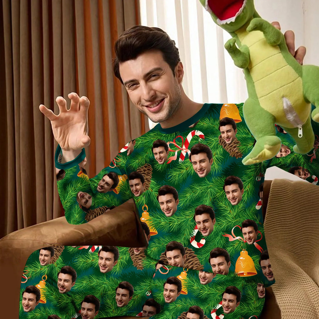 Custom Photo Christmas Men's Pajama Set - Zumbamboo