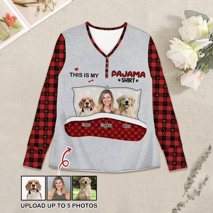Custom Photo "This is My Pajama Shirt" for Women – Cool and Cozy - Zumbamboo