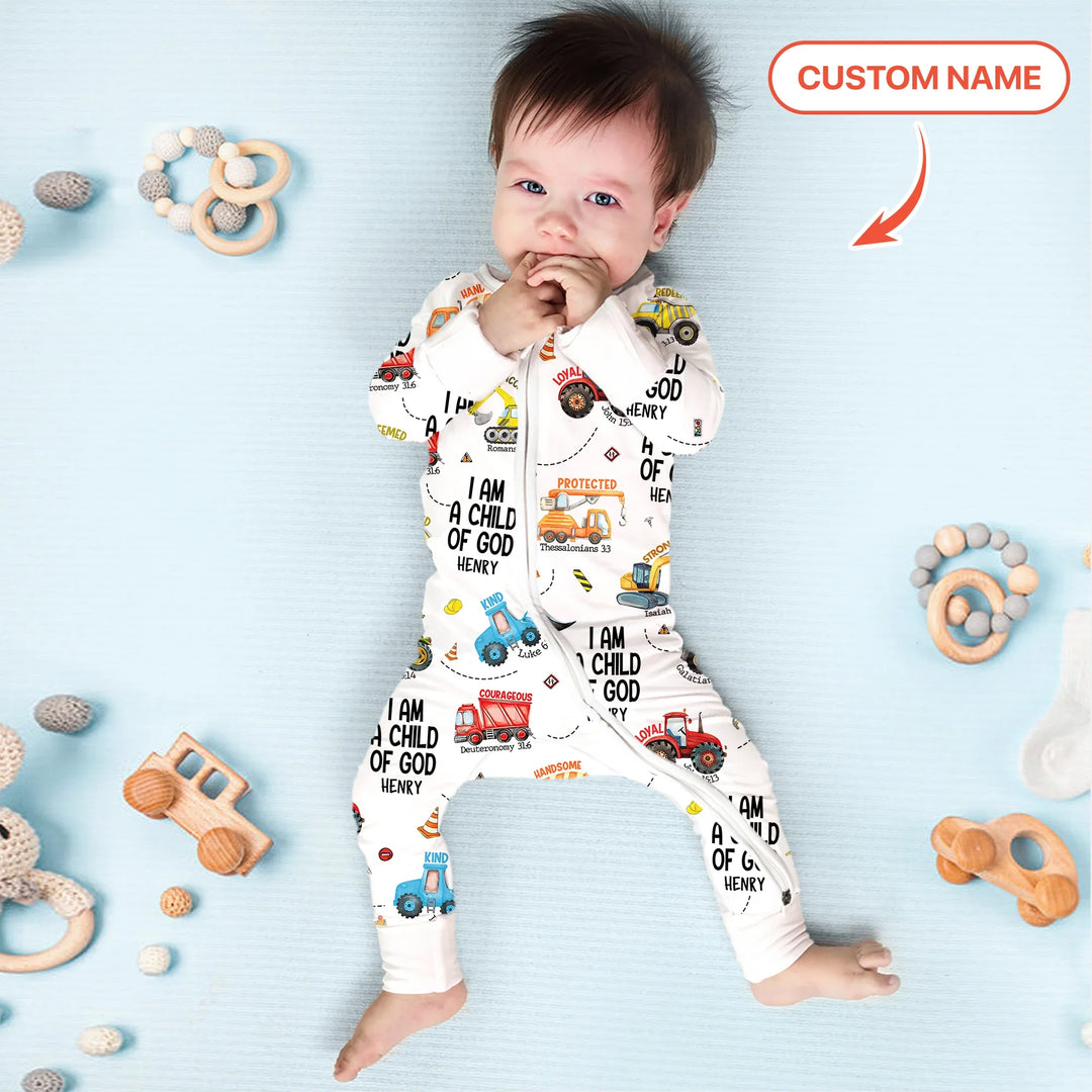 I Am A Child Of God Custom Name Convertible Zippy , I Am A Child Of God Custom Name Convertible Zippy - 0-3M