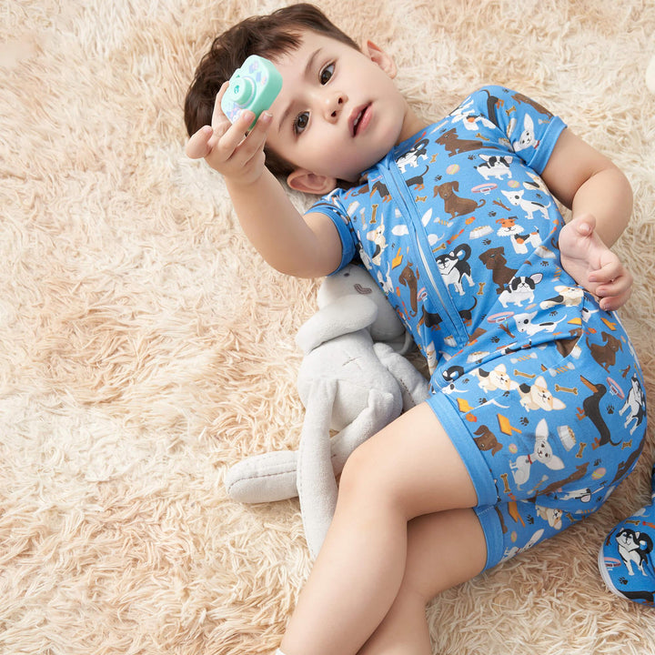 Dapper Dogs Shorty Zippered Romper - Zumbamboo