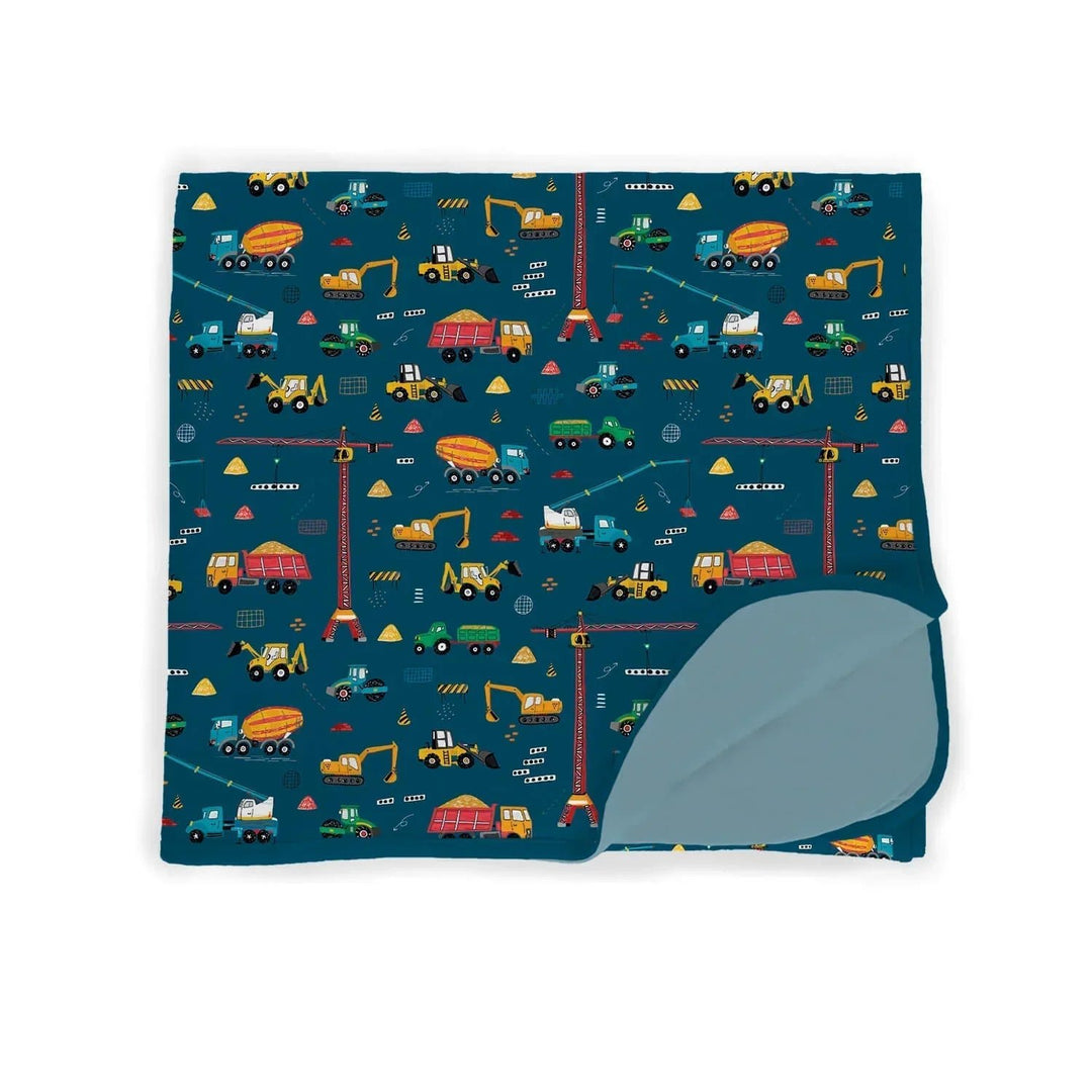Dark Slate Gray Construction Toddler Blanket - Zumbamboo