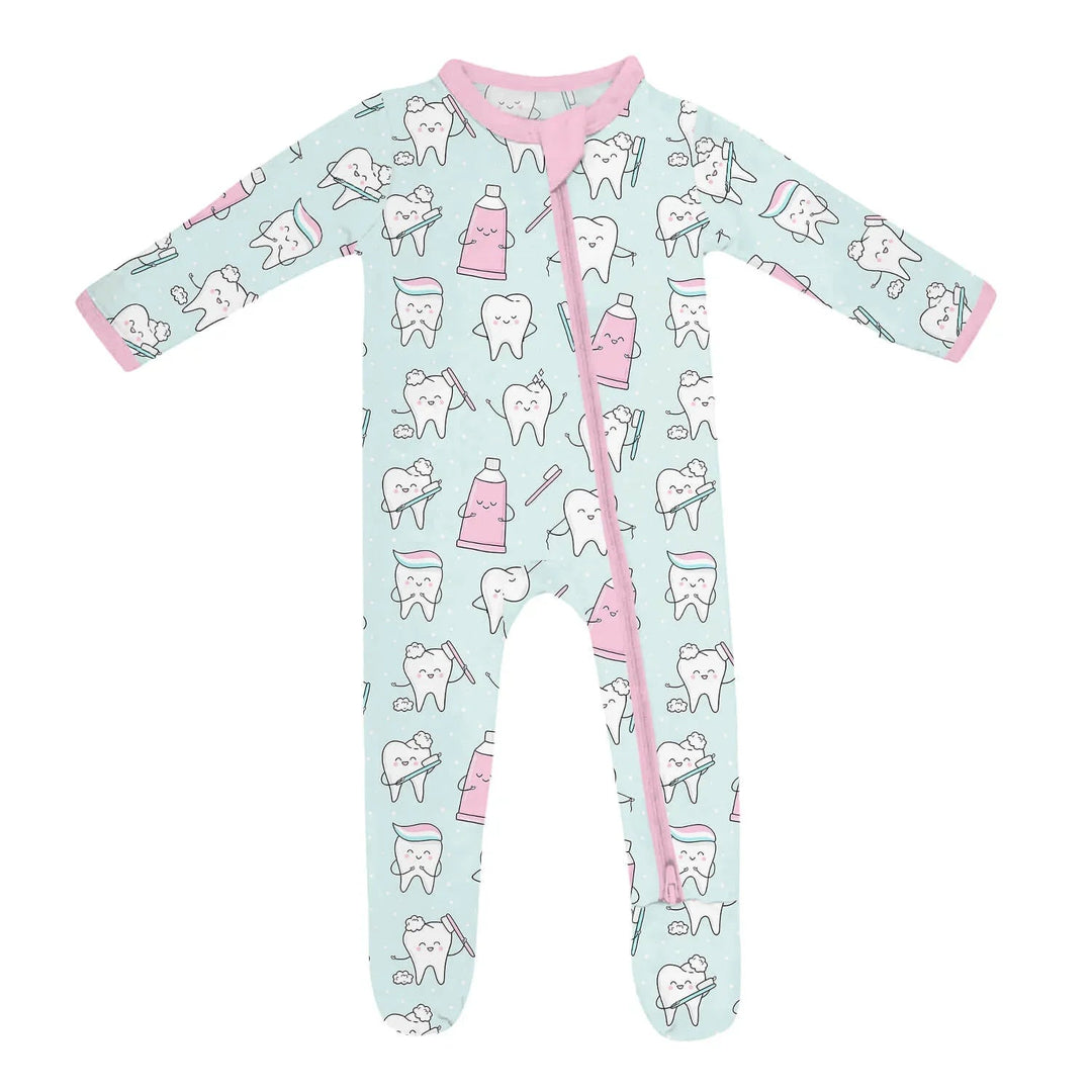 Dental Zippered Footie Romper - Zumbamboo