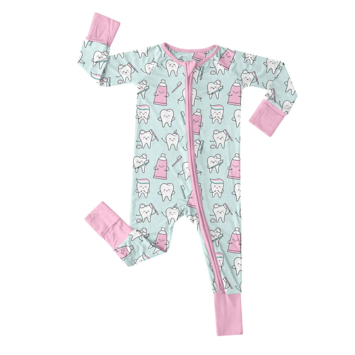 Best-Selling Printed Convertible Zippered Rompers , Best-Selling Printed Convertible Zippered Rompers - Dental / Newborn