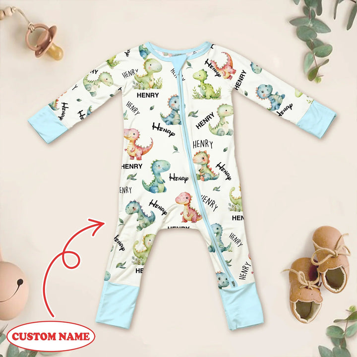 Dinosaur Custom Name Convertible Zippy - Zumbamboo