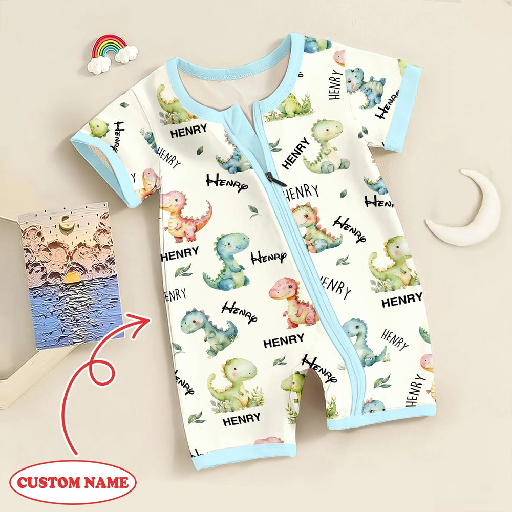 Dinosaur Custom Name Shorty Zippy - Zumbamboo