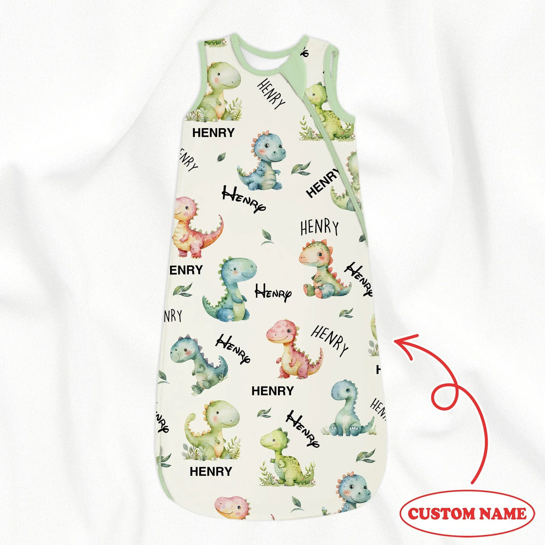 Dinosaur Custom Name Sleep Bag 1.0 TOG - Zumbamboo