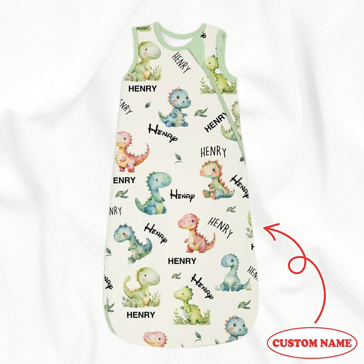 Dinosaur Custom Name Sleep Bag 1.0 TOG - Zumbamboo