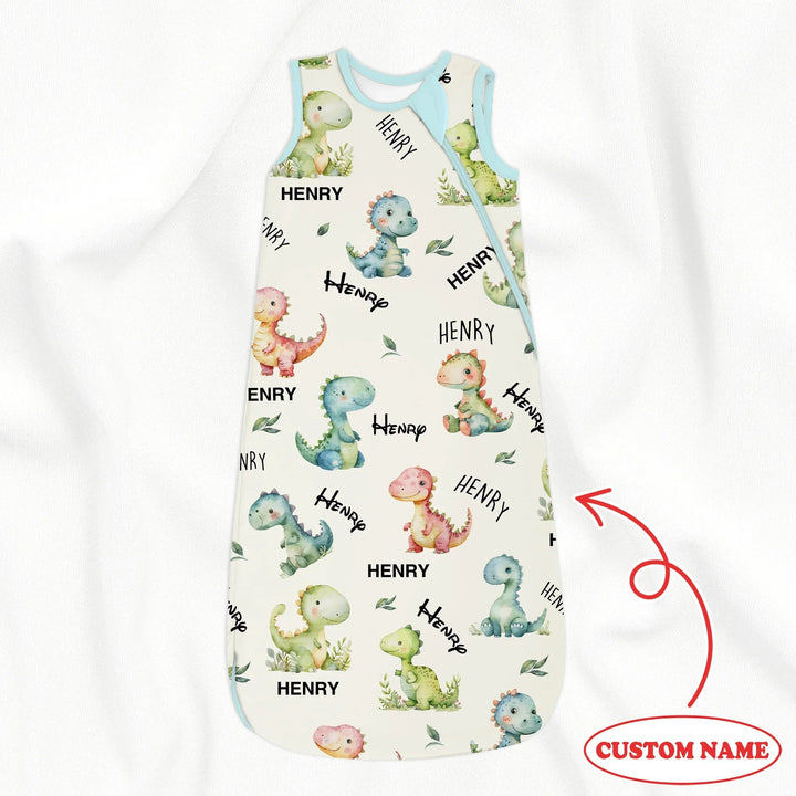 Dinosaur Custom Name Sleep Bag 1.0 TOG - Zumbamboo