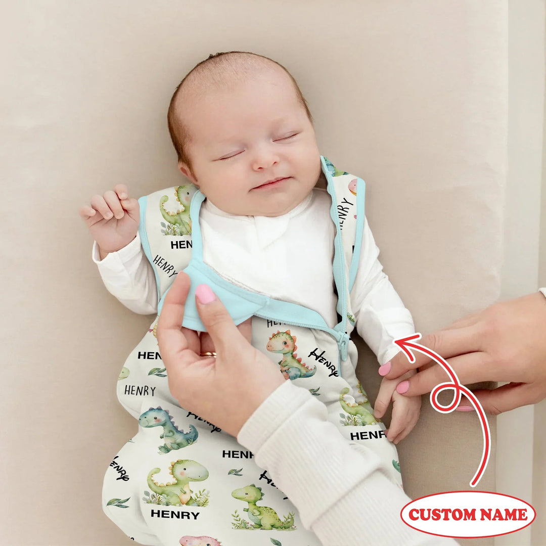 Dinosaur Custom Name Sleep Bag 1.0 TOG - Zumbamboo