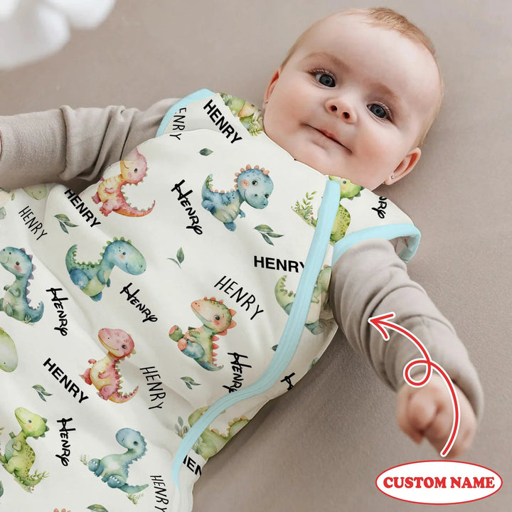 Dinosaur Custom Name Sleep Bag 1.0 TOG - Zumbamboo