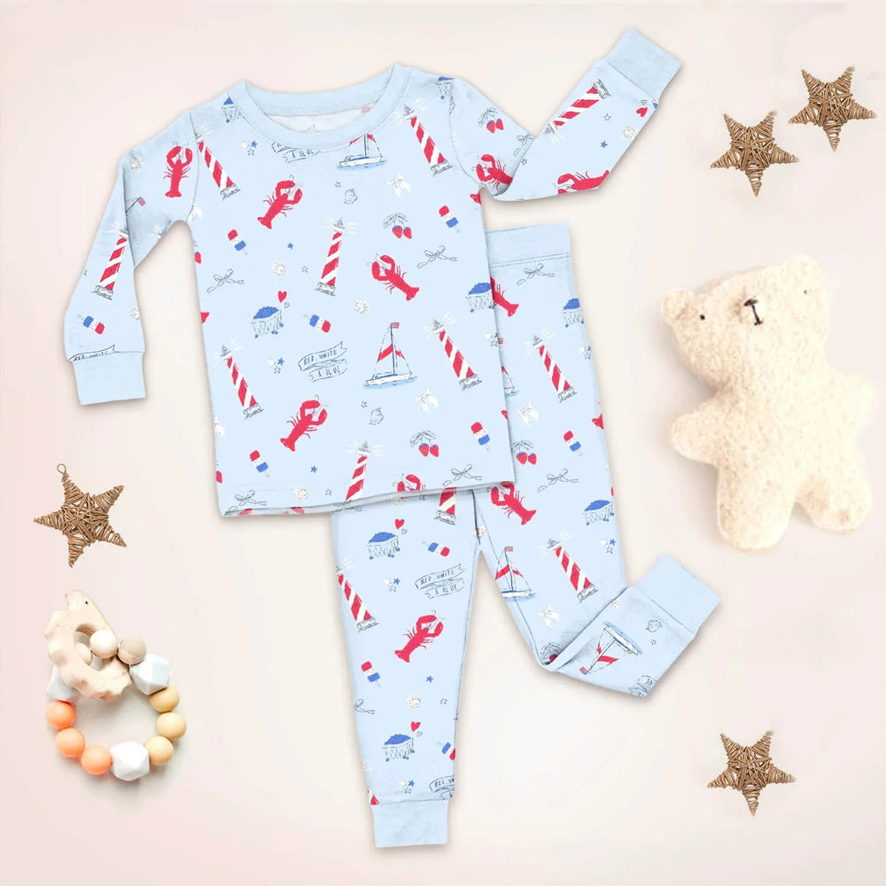 East Coast Two Piece Long Sleeve Pajama Set - Zumbamboo