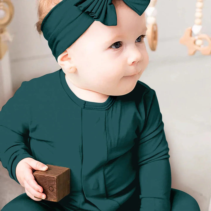 Emerald Magnetic Footie Romper - Zumbamboo