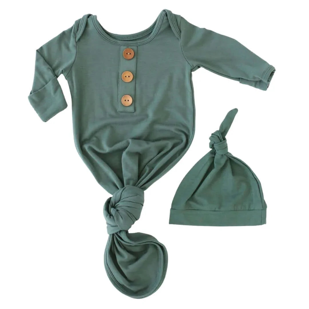 Solid Knot Gown , Solid Knot Gown - Emerald / Knot gown only