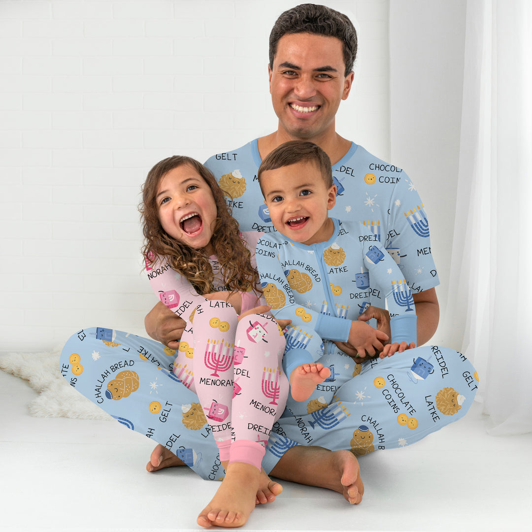 Template Zweiteiliges Pyjama-Set mit kurzen Ärmeln und Shorts