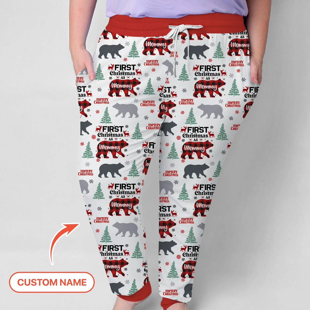 Family Bear First Christmas Women Pajama Set - Zumbamboo