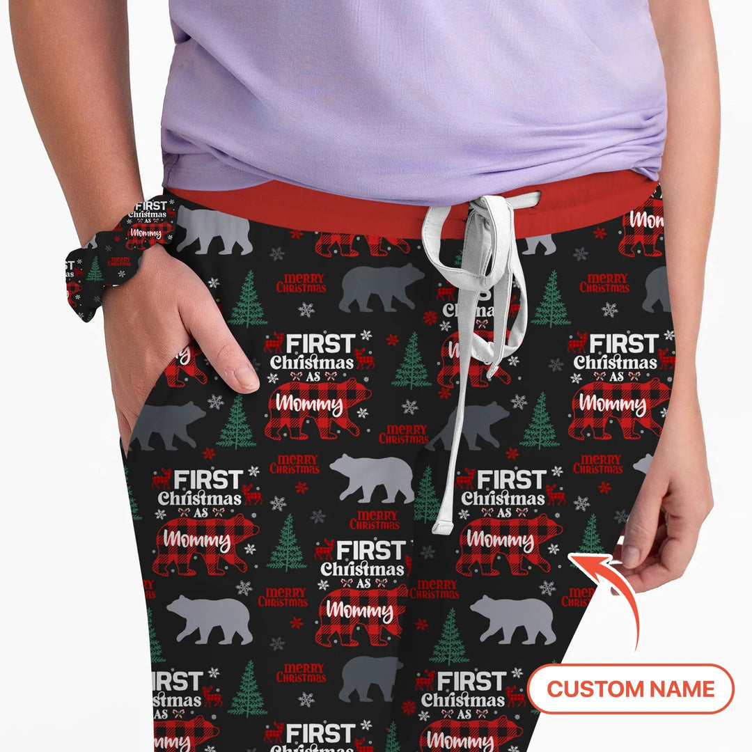Family Bear First Christmas Women Pajama Set - Zumbamboo