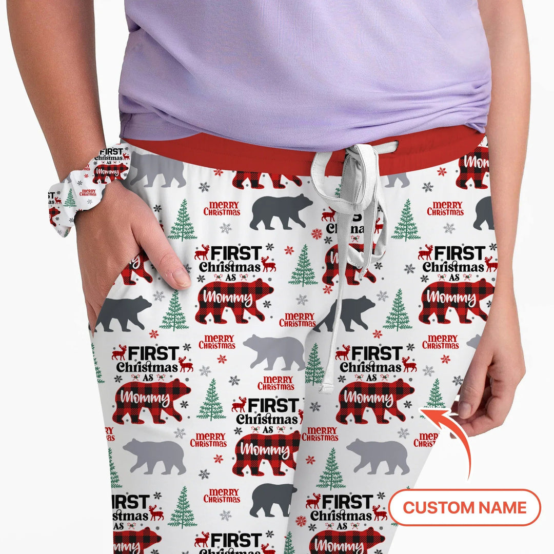 Family Bear First Christmas Women Pajama Set - Zumbamboo