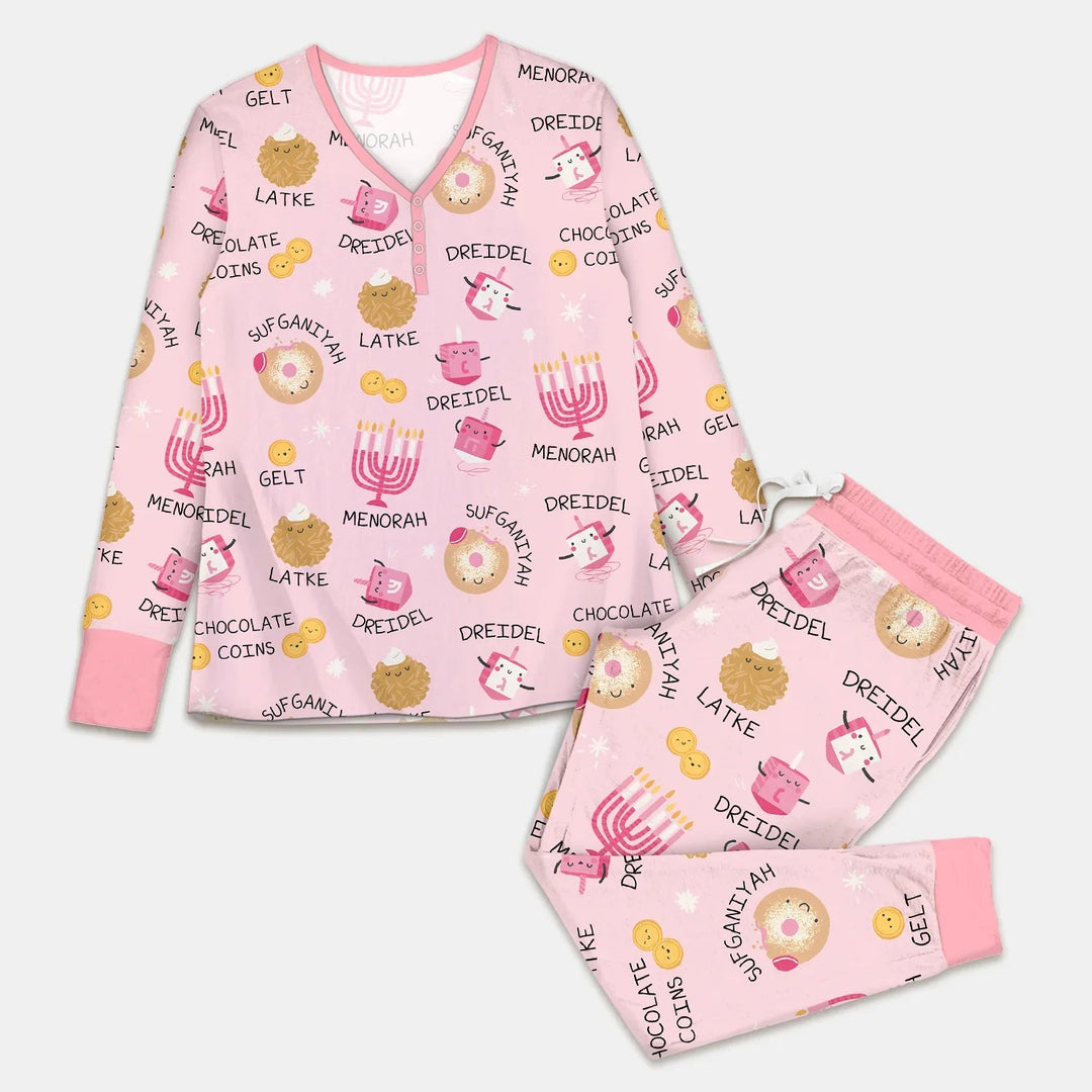 Family Hanukkah Matching Women Pajama Set - Zumbamboo