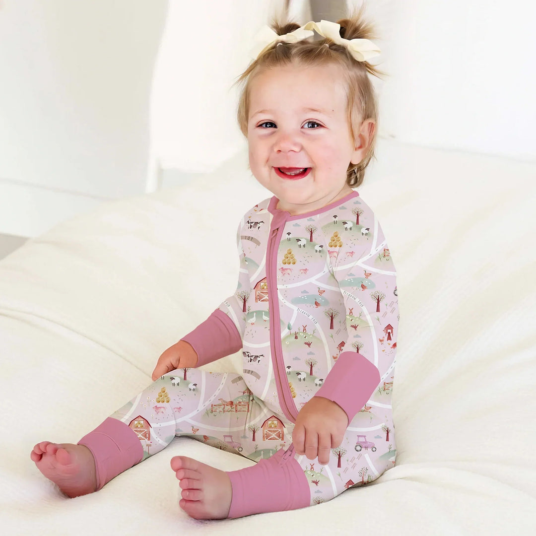 Farm Meadow Convertible Zippered Romper - Zumbamboo