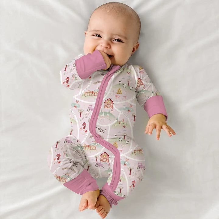 Farm Meadow Convertible Zippered Romper - Zumbamboo
