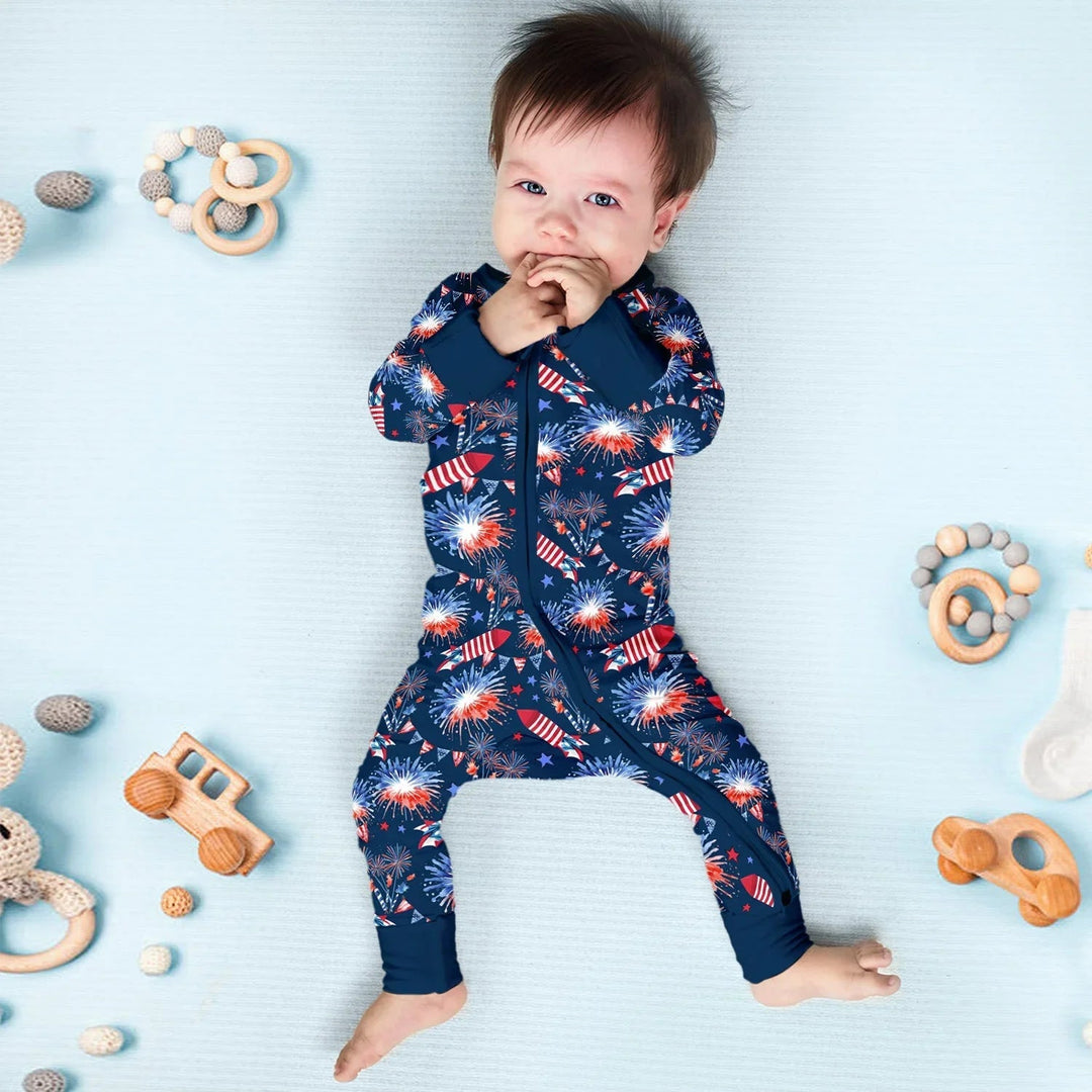 Firework Convertible Zippered Romper - Zumbamboo